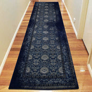Lava Magma Navy Runner Rug