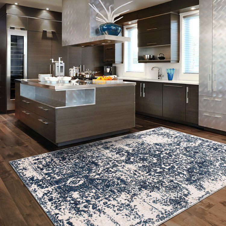 Blue Lounge Rug Traditional Blue Rug — SydneyRugsOnline
