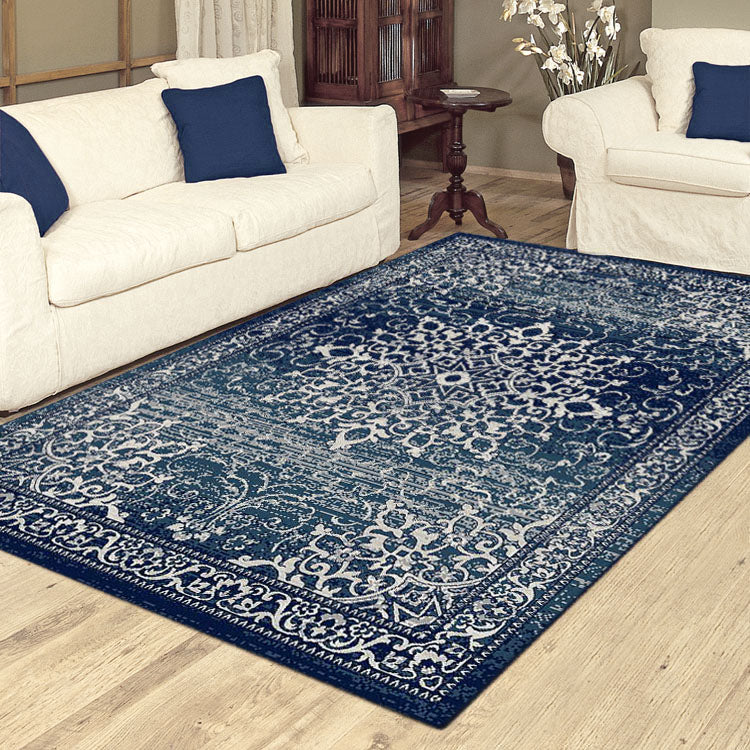 Lava Amber Navy Runner Rug