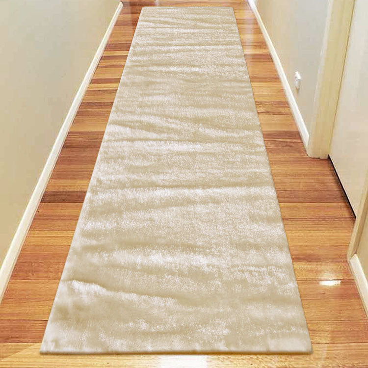 Silky Soft Shaggy Beige Rug