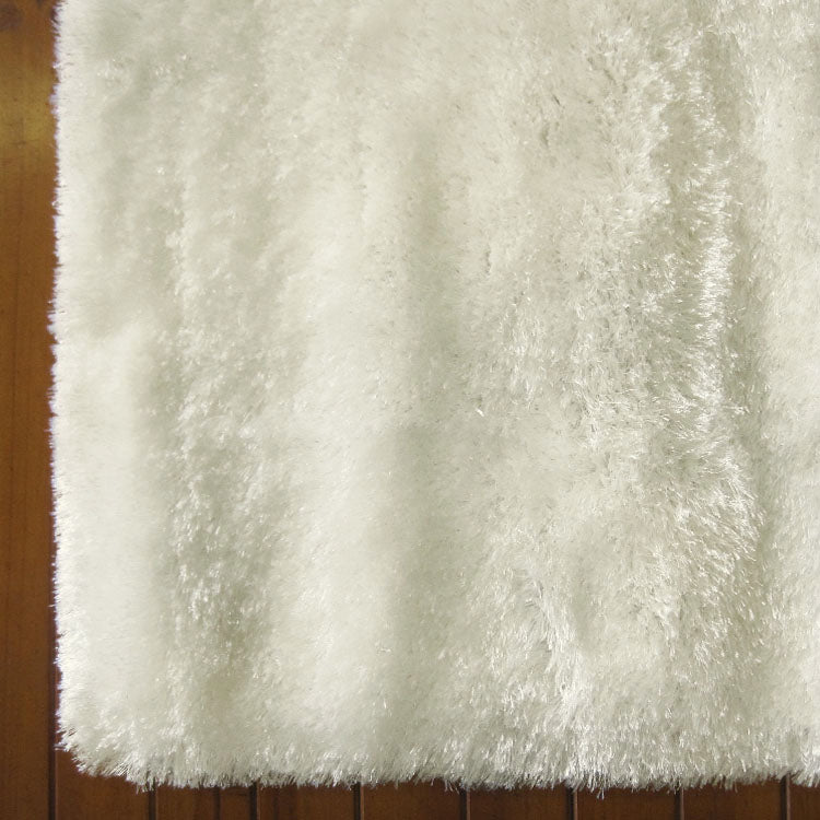 Silky Soft Shaggy Ivory Runner Rug