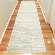 Silky Soft Shaggy Ivory Runner Rug