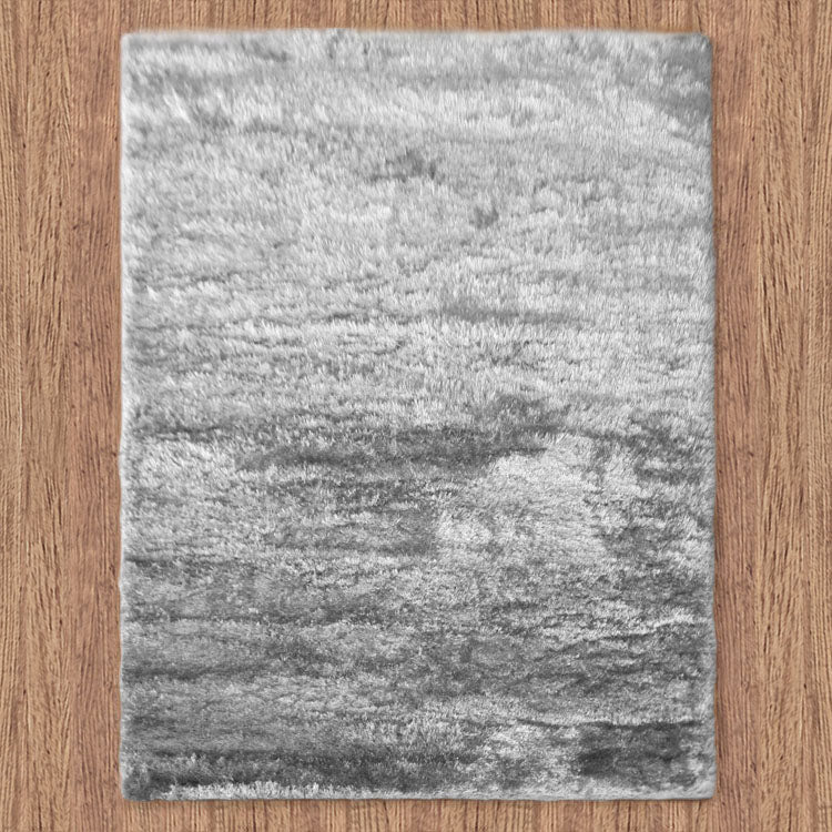 Silky Soft Shaggy Light Grey Rug