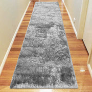 Silky Soft Shaggy Light Grey Rug