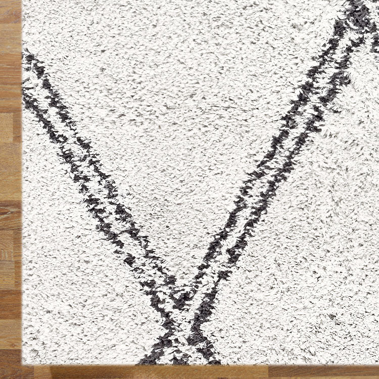 Serenate Sun Tribal Shaggy Cream Rug