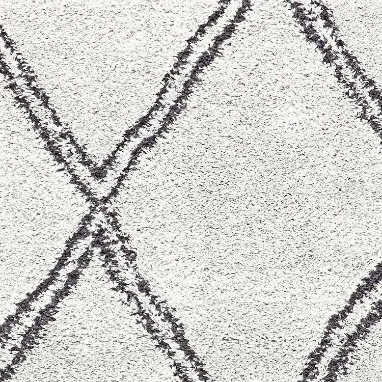 Serenate Sun Tribal Shaggy Cream Rug