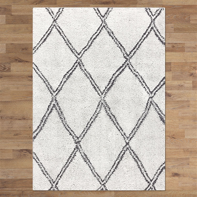 Serenate Sun Tribal Shaggy Cream Rug