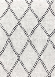 Serenate Sun Tribal Shaggy Cream Runner Rug