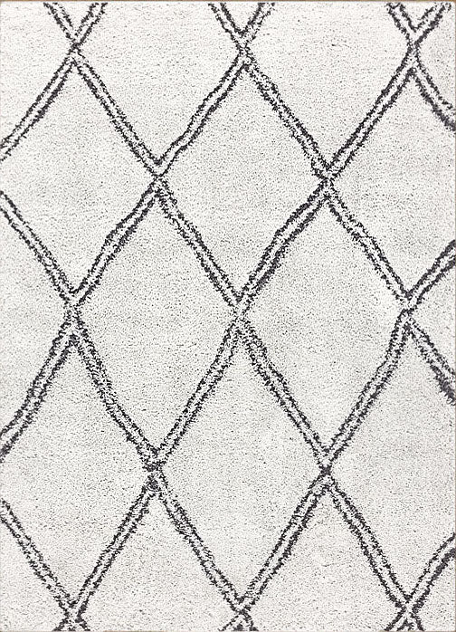 Serenate Sun Tribal Shaggy Cream Runner Rug