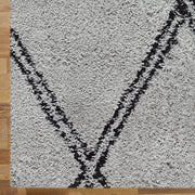 Serenate Sun Tribal Shaggy Grey Rug
