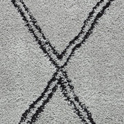 Serenate Sun Tribal Shaggy Grey Rug