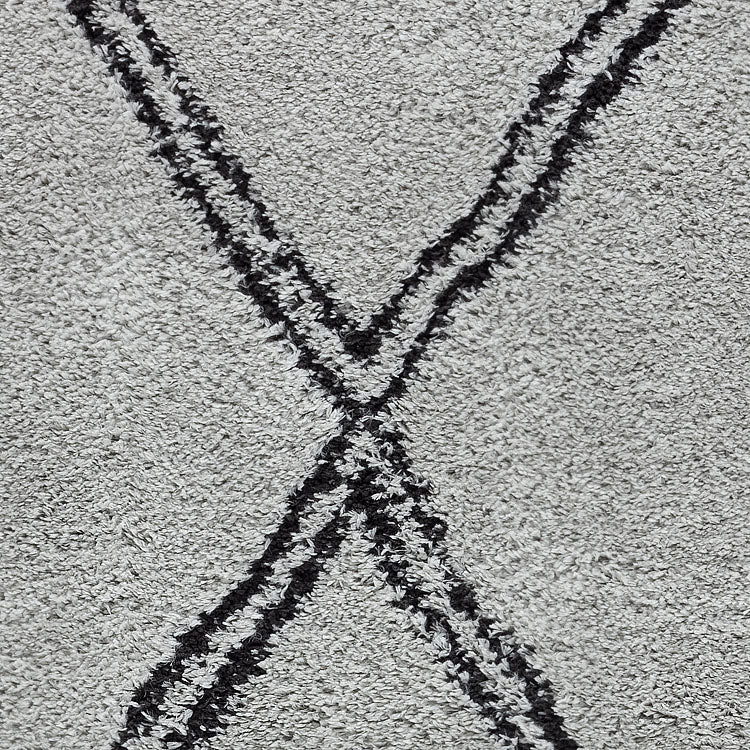 Serenate Sun Tribal Shaggy Grey Rug