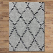 Serenate Sun Tribal Shaggy Grey Rug