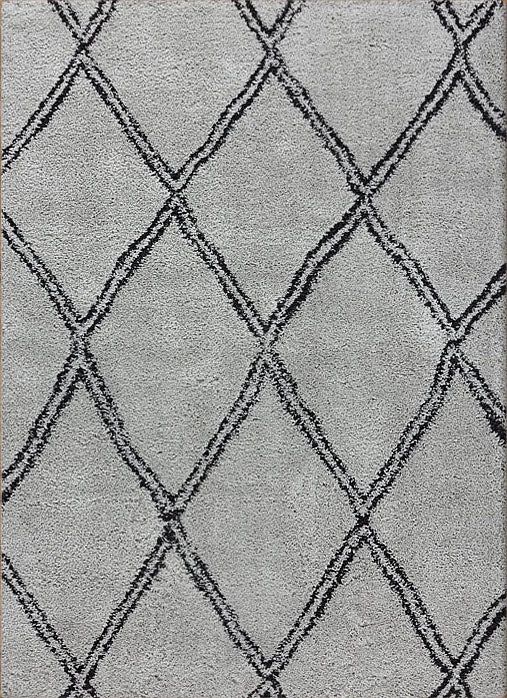 Serenate Sun Tribal Shaggy Grey Rug