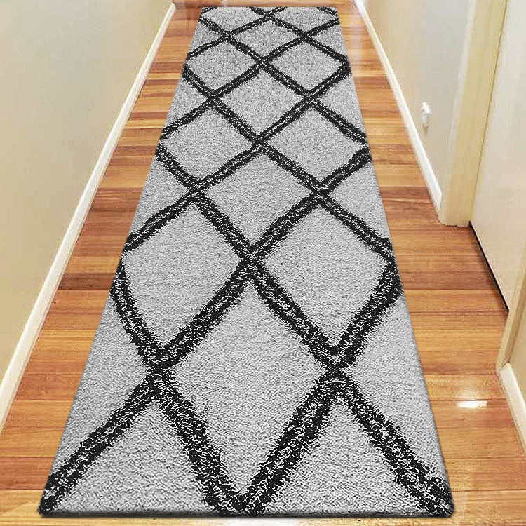 Serenate Sun Tribal Shaggy Grey Rug