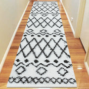 Serenate Star Tribal Shaggy Cream Rug