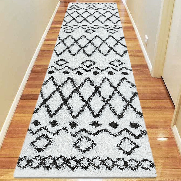 Serenate Star Tribal Shaggy Cream Rug