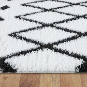 Serenate Star Tribal Shaggy Cream Rug