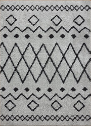 Serenate Star Tribal Shaggy Grey Rug
