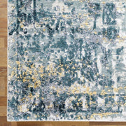 Celestial Setal Blue Linen Rug