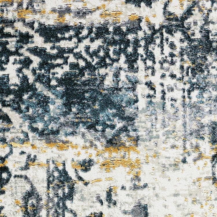 Celestial Setal Blue Linen Runner Rug