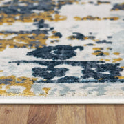 Celestial Setal Blue Linen Runner Rug