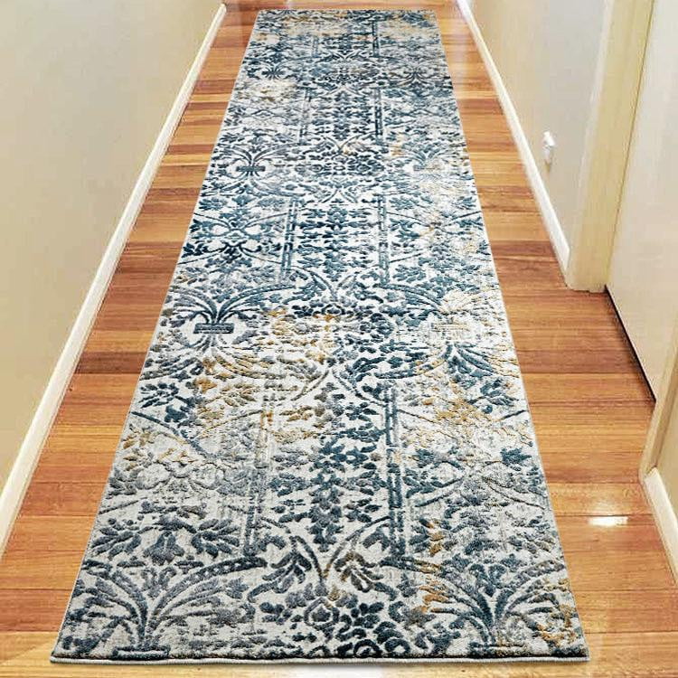 Celestial Stele Spice Grey Runner Rug