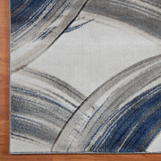Sungate Circle Grey Blue Runner Rug