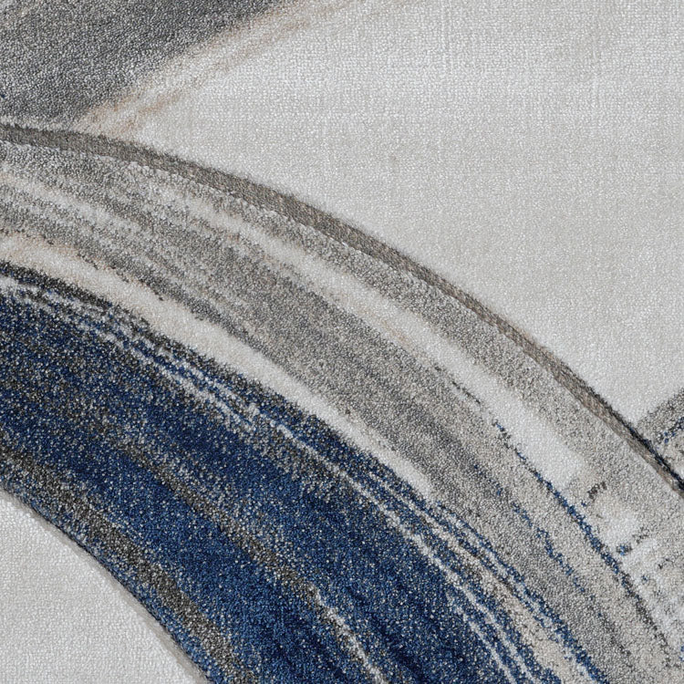 Sungate Circle Grey Blue Runner Rug