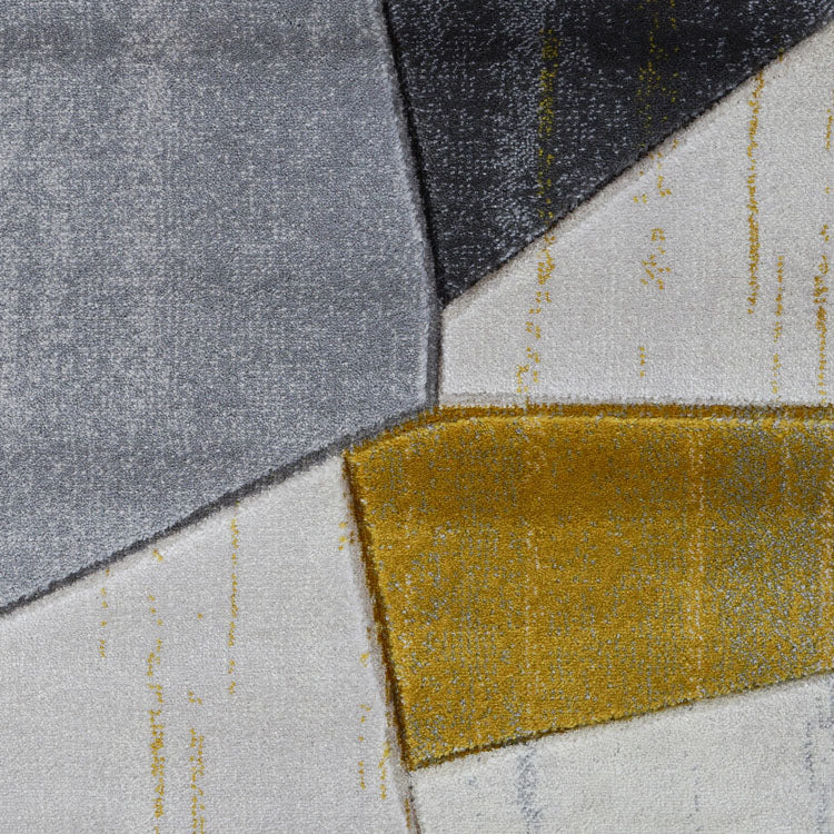 Sungate Geometric Gold Runner Rug