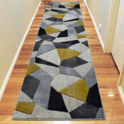 Sungate Geometric Gold Runner Rug