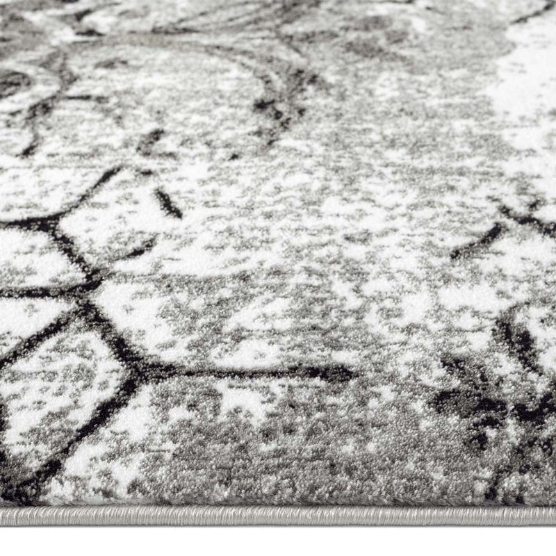 Sungate Flower Grey Runner Rug