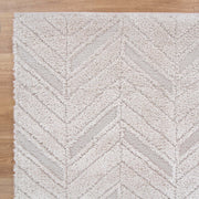 Touchy Chevron Beige Shag Rug
