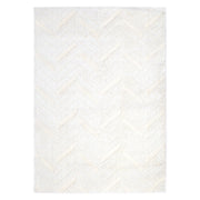 Touchy Chevron Cream Shag Rug