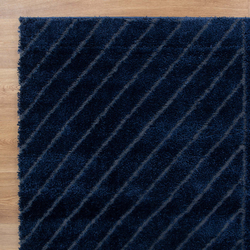 Touchy Modern Navy Shag Rug