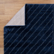 Touchy Modern Navy Shag Rug