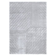 Touchy Modern Silver Shag Rug