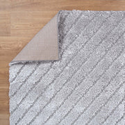 Touchy Modern Silver Shag Rug