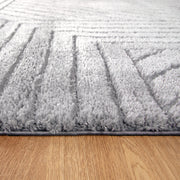 Touchy Modern Silver Shag Rug