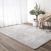 Touchy Modern Silver Shag Rug