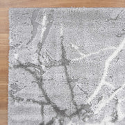 Touchy Abstract Silver Shag Rug