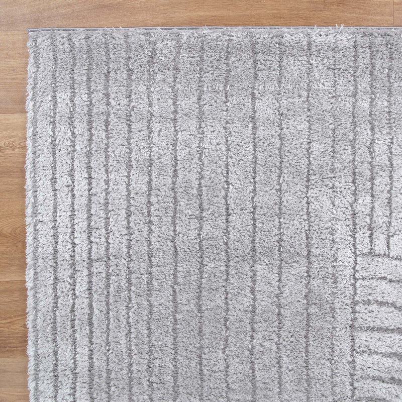 Touchy Dior Silver Shag Rug
