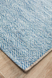 Courtyard Deck  blue Runner Rug
