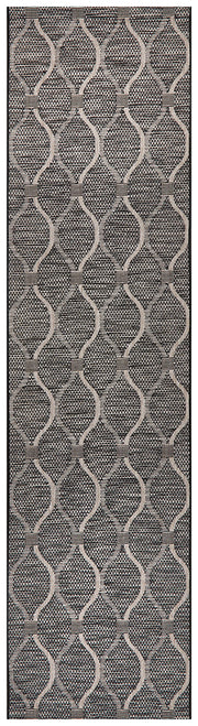 Courtyard Portico Black Runner Rug