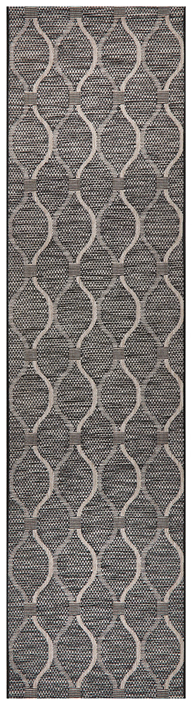 Courtyard Portico Black Runner Rug