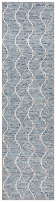 Courtyard Portico Blue Runner Rug