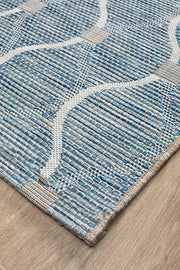 Courtyard Portico Blue Runner Rug