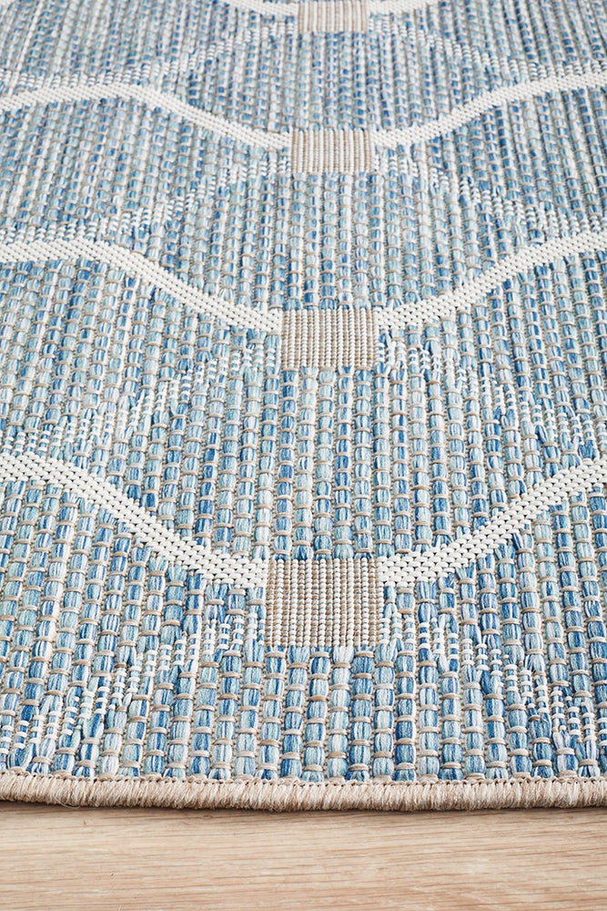 Courtyard Portico Blue Runner Rug
