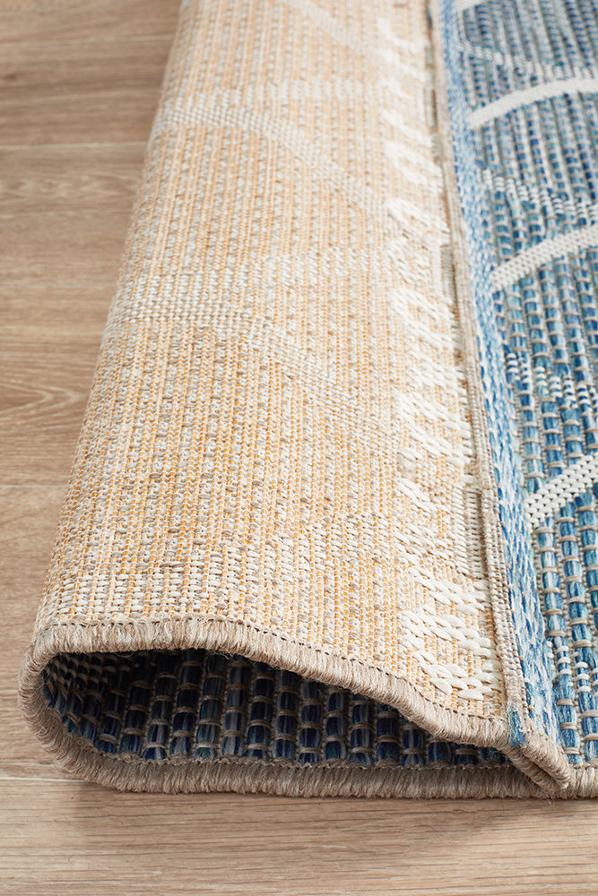 Courtyard Portico Blue Runner Rug