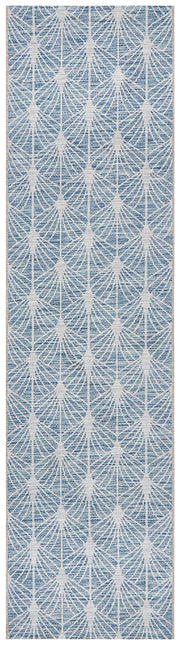 Courtyard Porch Llertis Blue Runner Rug